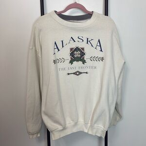 Vintage Alore Alaska Graphic Long Sleeve Sweatshirt Pullover Adult Size XXL